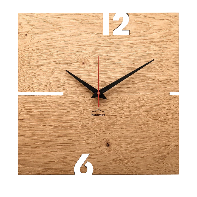 Eiche Wanduhr Holz Modern Küche Wohnzimmer Südtirol